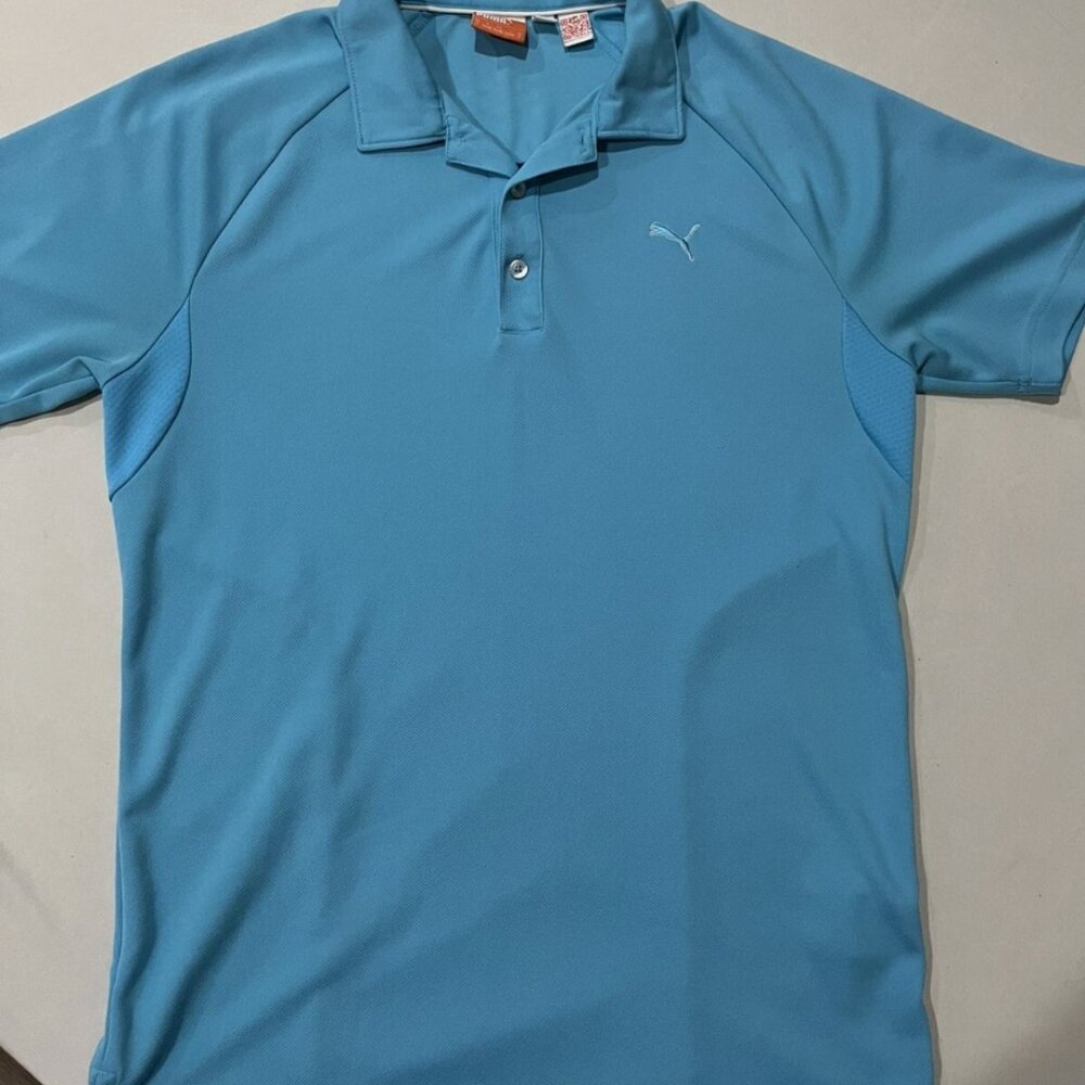 Ricky Fowler's Puma Golf Pro Tour Edition Men's Teal Polo Shirt L (RARE!) - Picture 4 of 8